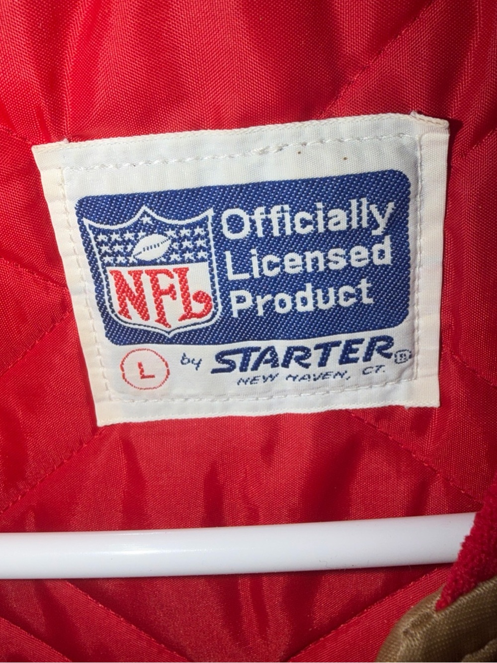 Vintage San Francisco 49ers Starter Jacket Gold, 80s/90s Sz L - Picture 3 of 10